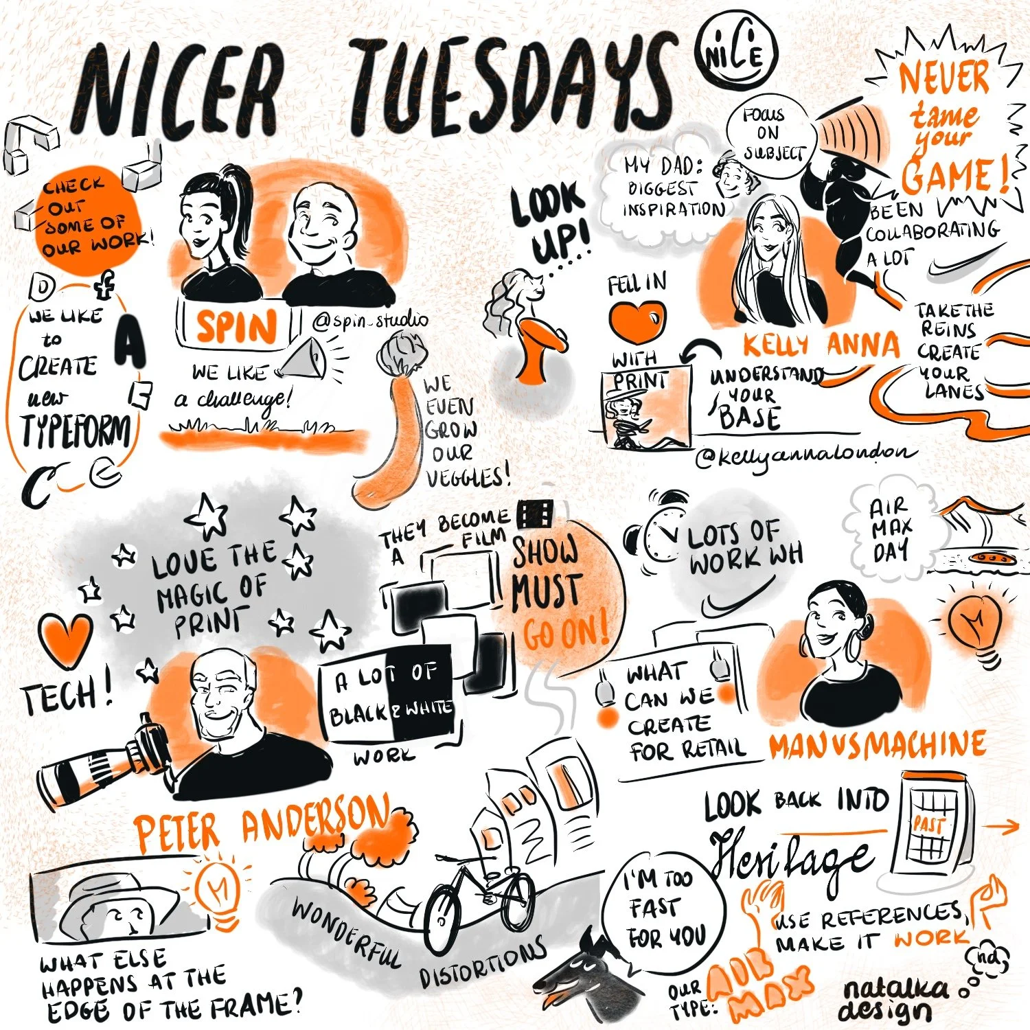 Nicer Tuesdays Live Scribe, Natalka Design Work Example