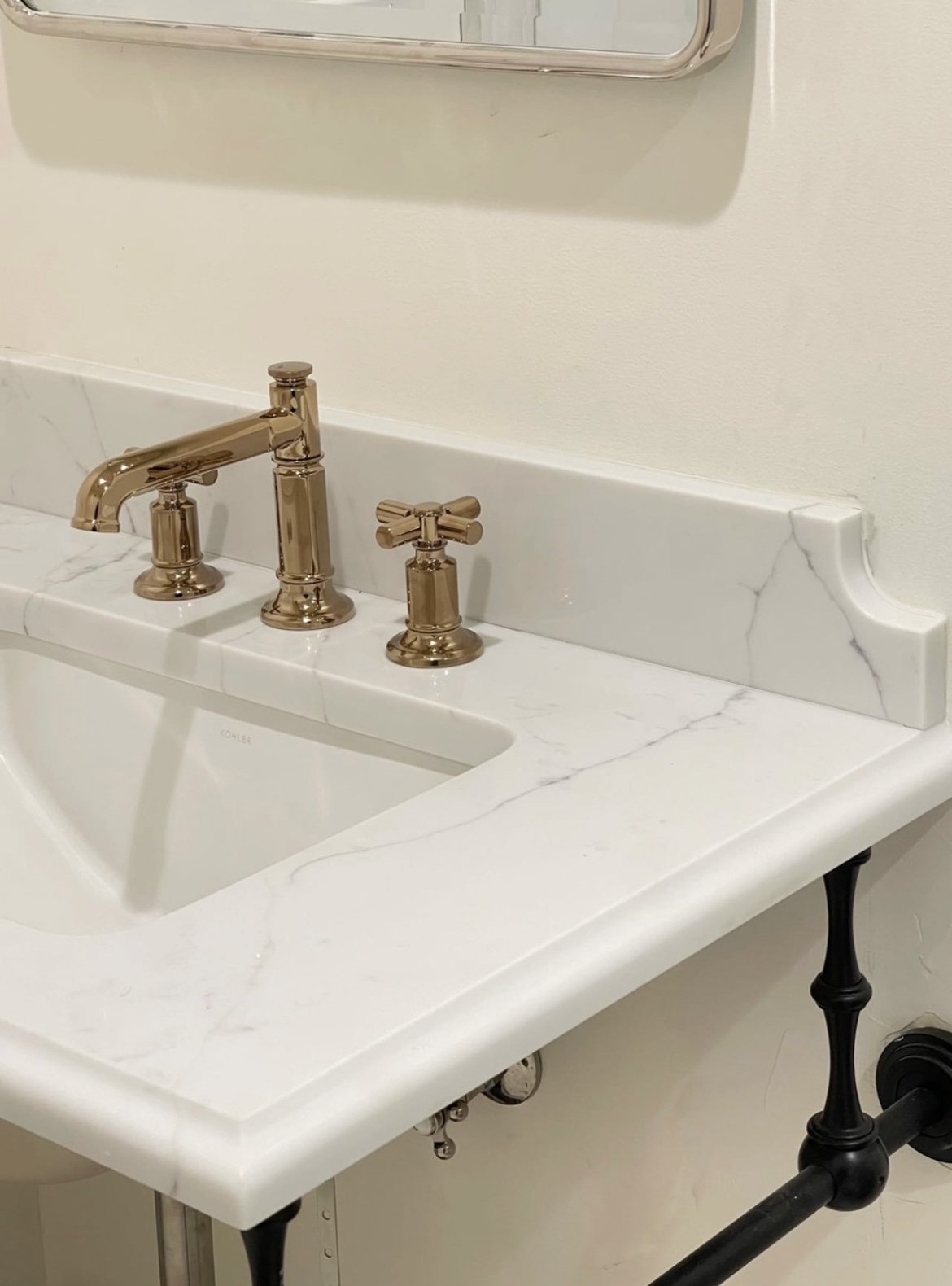 Marble vanity top by Intermarble. Long Island, NY