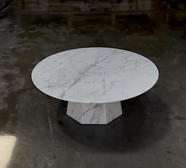 Custom marble dining table by Intermarble in Port Washington, NY