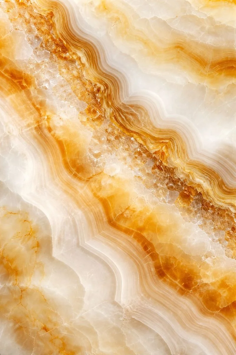 Natural honey onyx stone featuring translucent layers and golden veining, used for custom onyx fabrication and architectural stone projects by Intermarble.