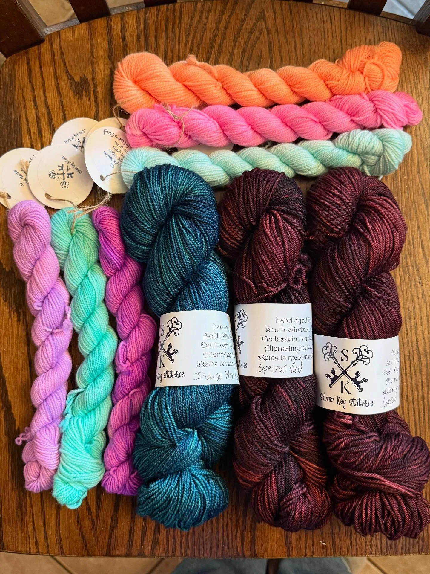 Hoping whoever chose this combo sees this&mdash;obsessed!  Dying to see what this grows up to be!!! #handdyed #yarn #handdyedcolor