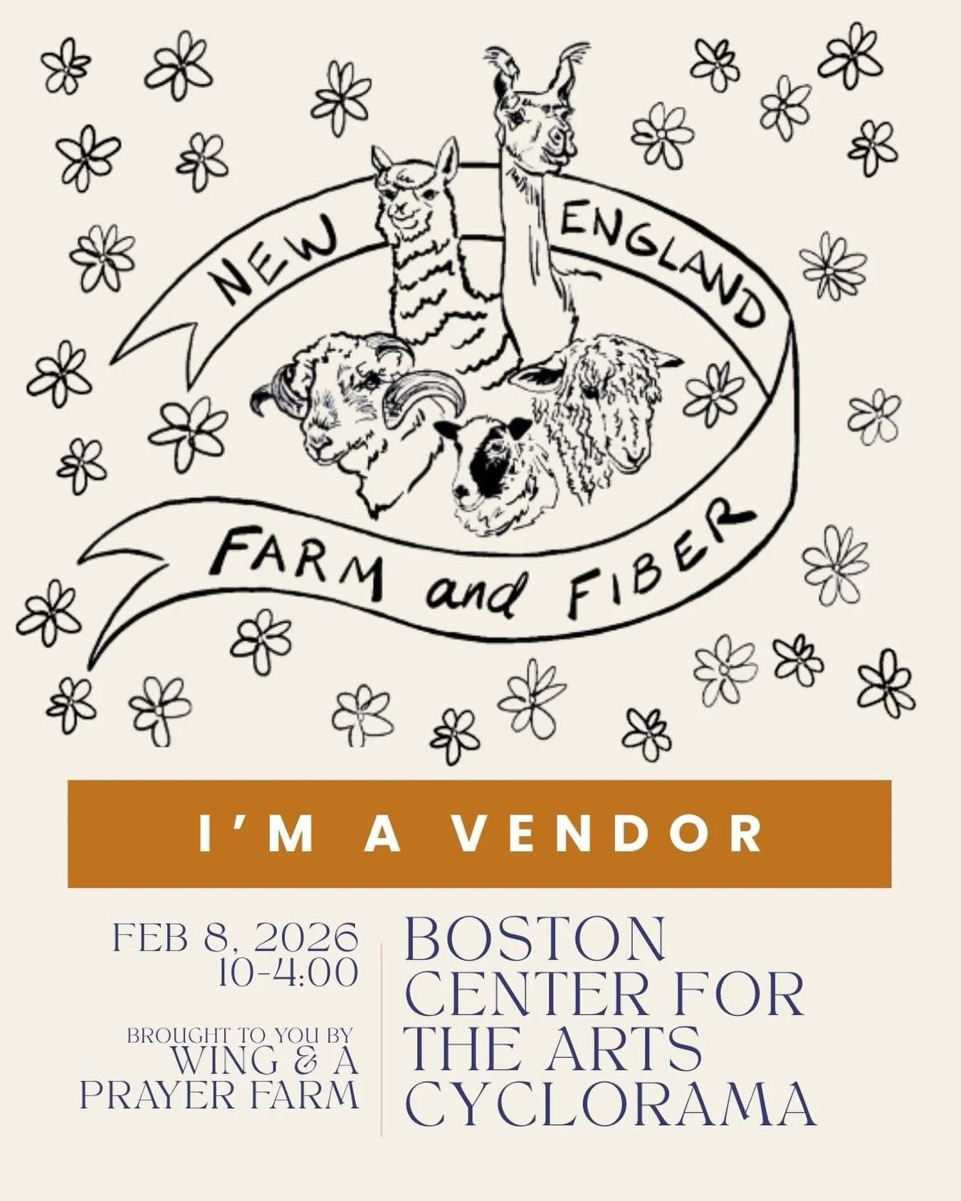 I&rsquo;ll be at @newenglandfarmandfiber in February!!! I&rsquo;m so excited!  Tickets are available!!