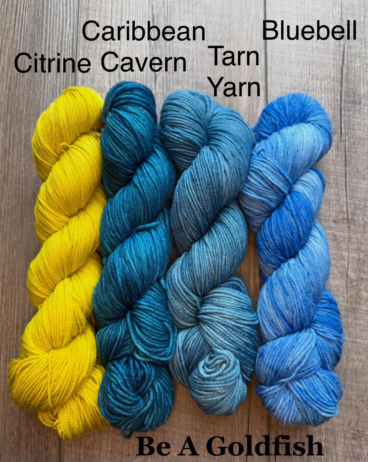 One of the kits I put together for @lyricalknits Believe MKAL. This is a Ted Lasso-themed knitalong and I know it will be so much fun!  Be a Goldfish is always excellent advice. Link in bio!