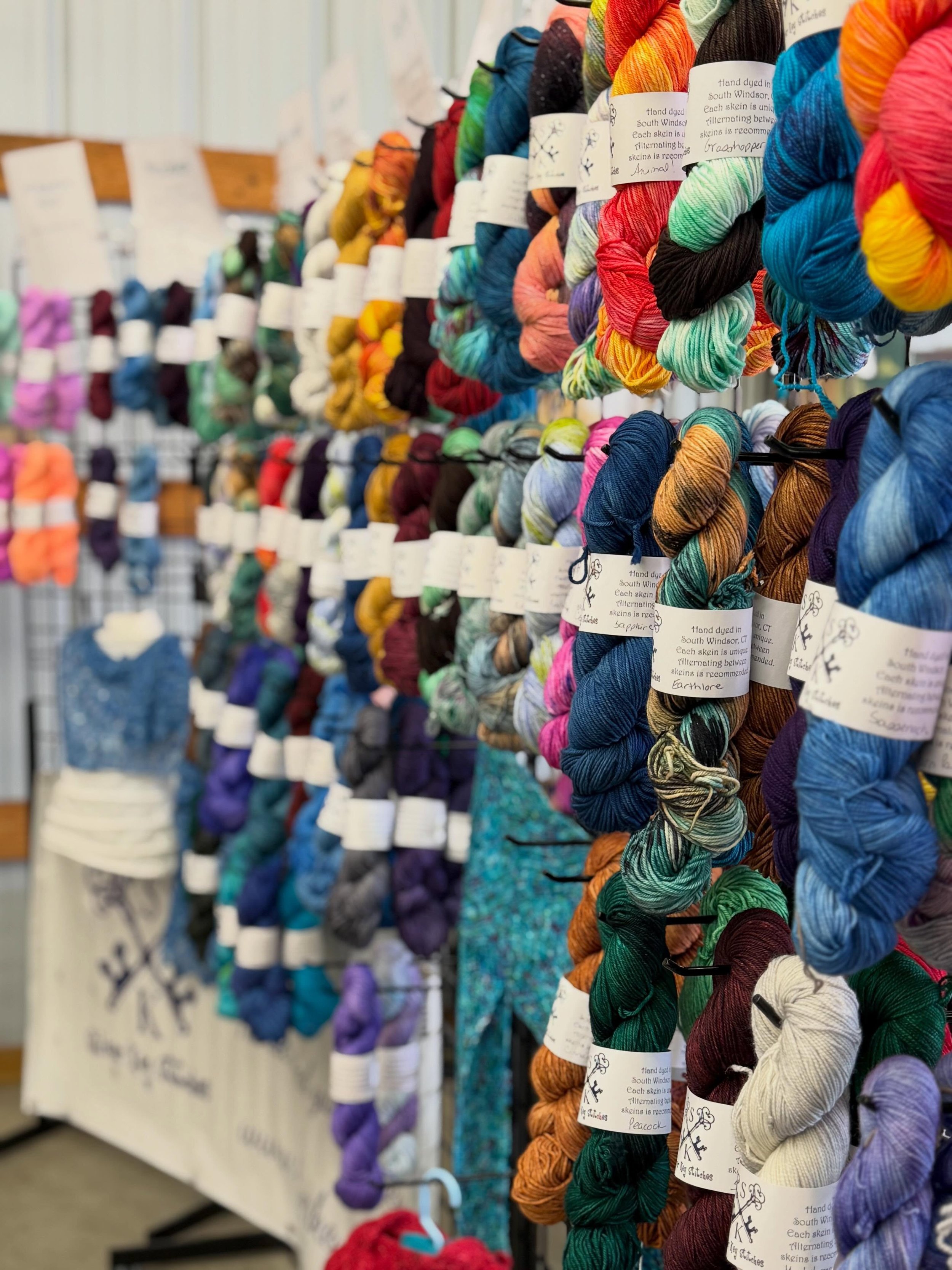 It&rsquo;s time for @ctsheepwoolandfiberfest at the North Haven Fairgrounds!  Here until 4:00, which leaves plenty of time for you to checkout your LYS as well!  Yarn and Tsock kits in Building 9!!