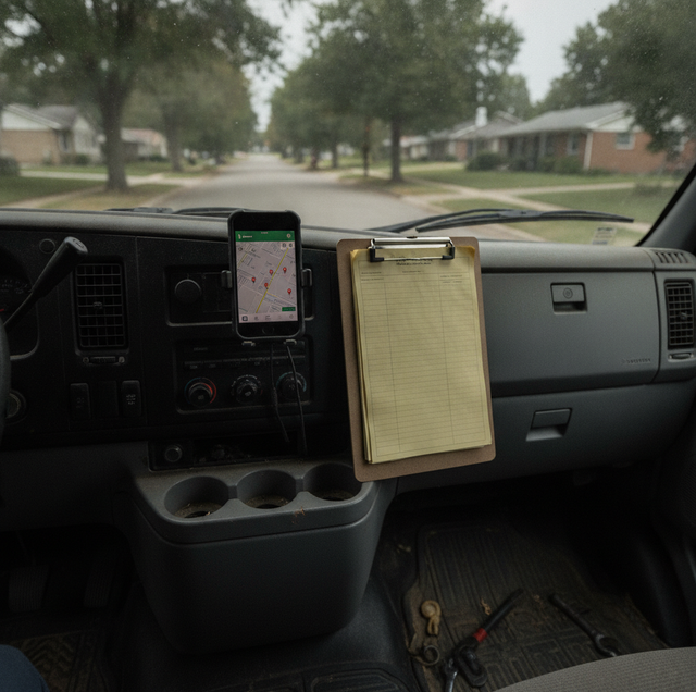 small business owner frustrated with phone showing map pack results