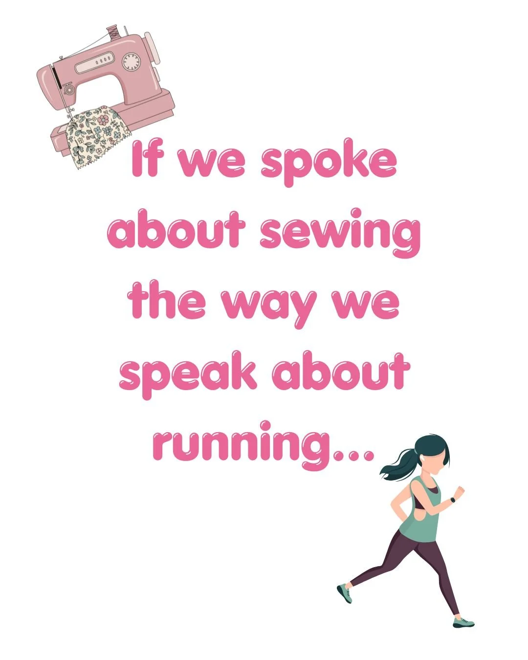 It all tracks!

Any other sewers who also love to run out there?

Give me a 🧵 in the comments.

#ifsewingwasrunning #sewersthatrun #lovetosew
