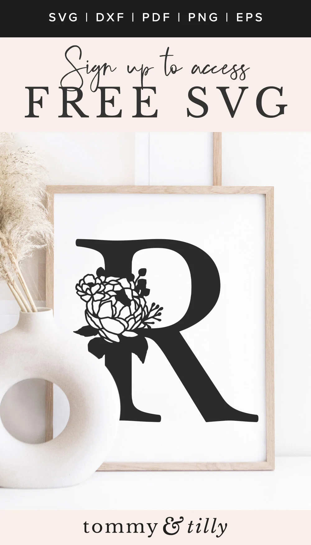 Download Free Svg Floral Alphabet Cutting File For Cricut And Silhouette Cameo Vinyl Projects Tommy Tilly Design