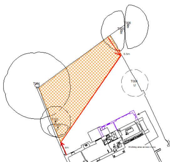 BS5837 Tree Protection Plan identifying retained trees and protection measures