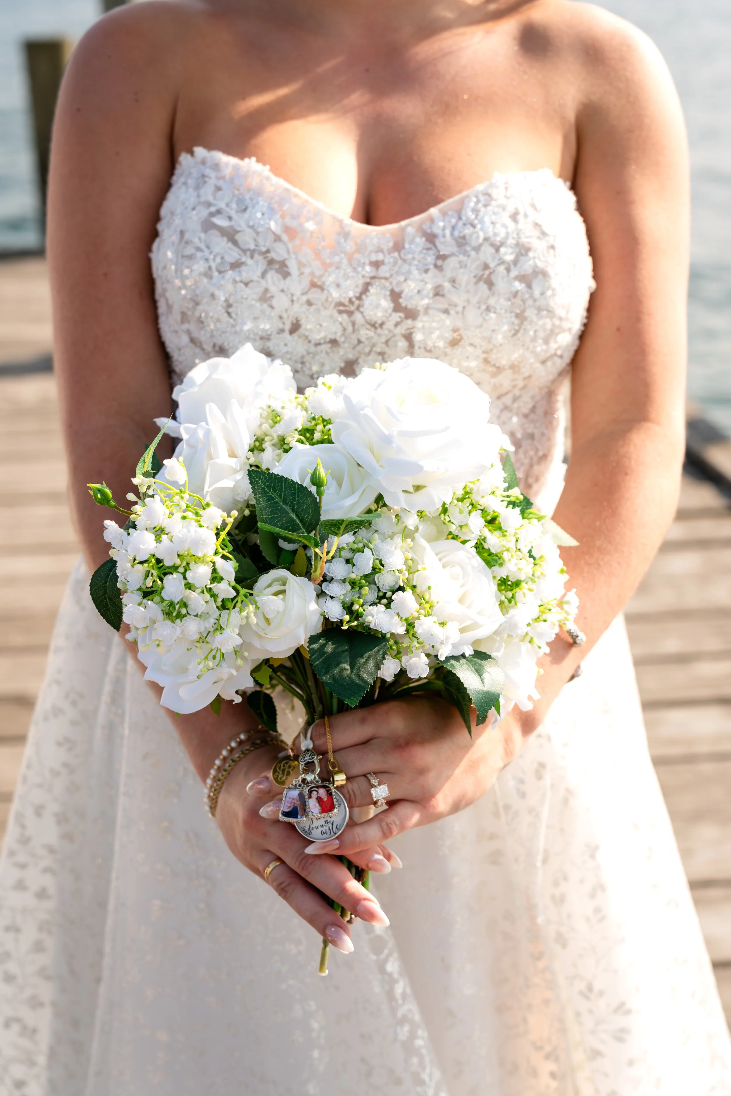 A bride with a bouquet