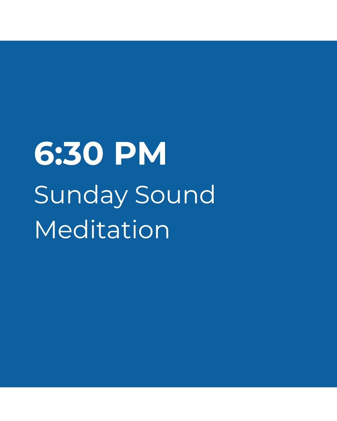 Sunday Sound Meditation 
