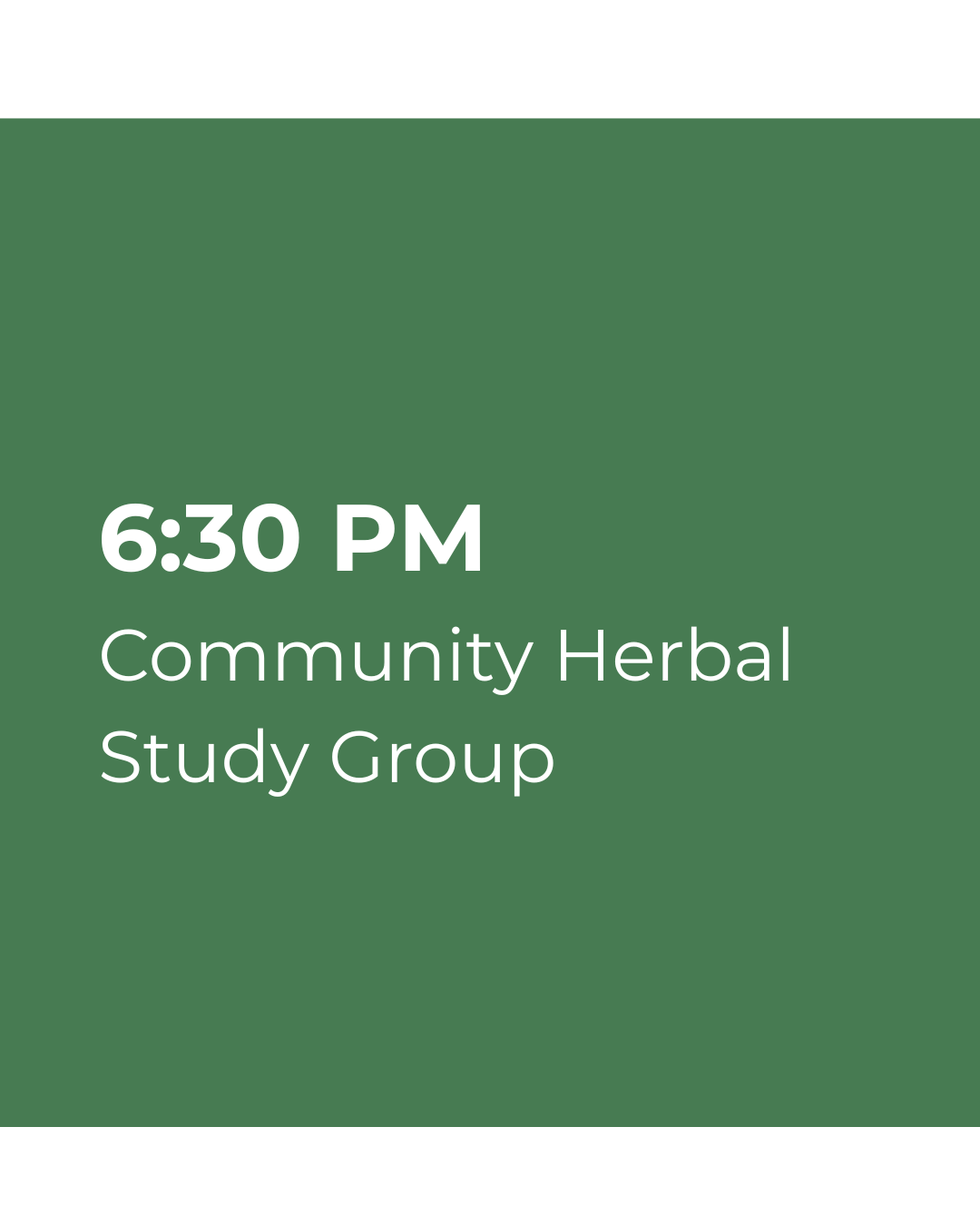 Community Herbal Study Group