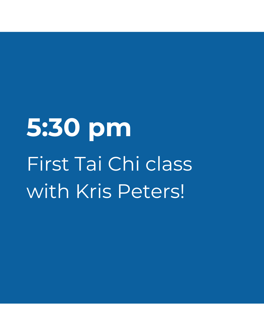 First Tai Chi Class!