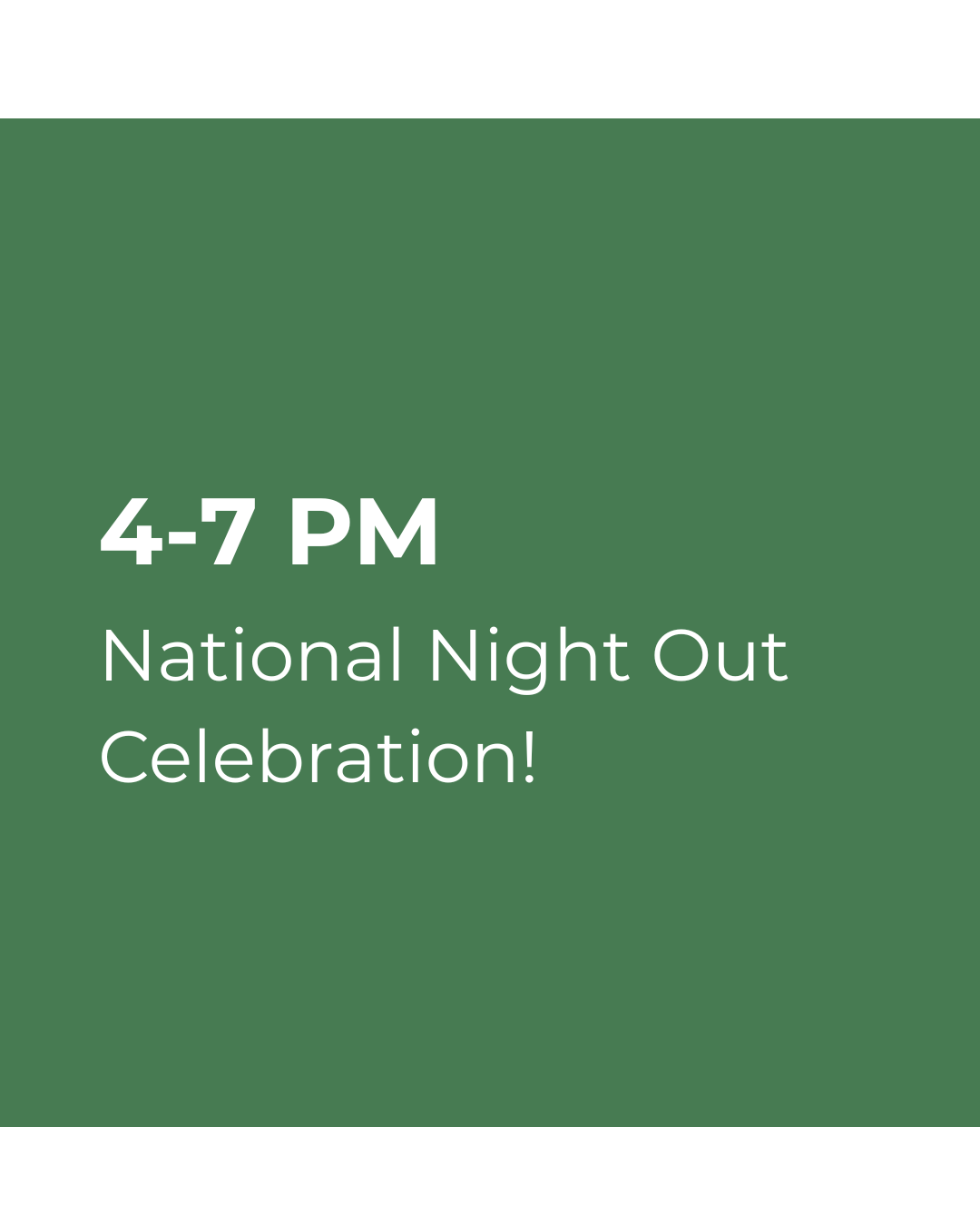 National Night Out Celebration!