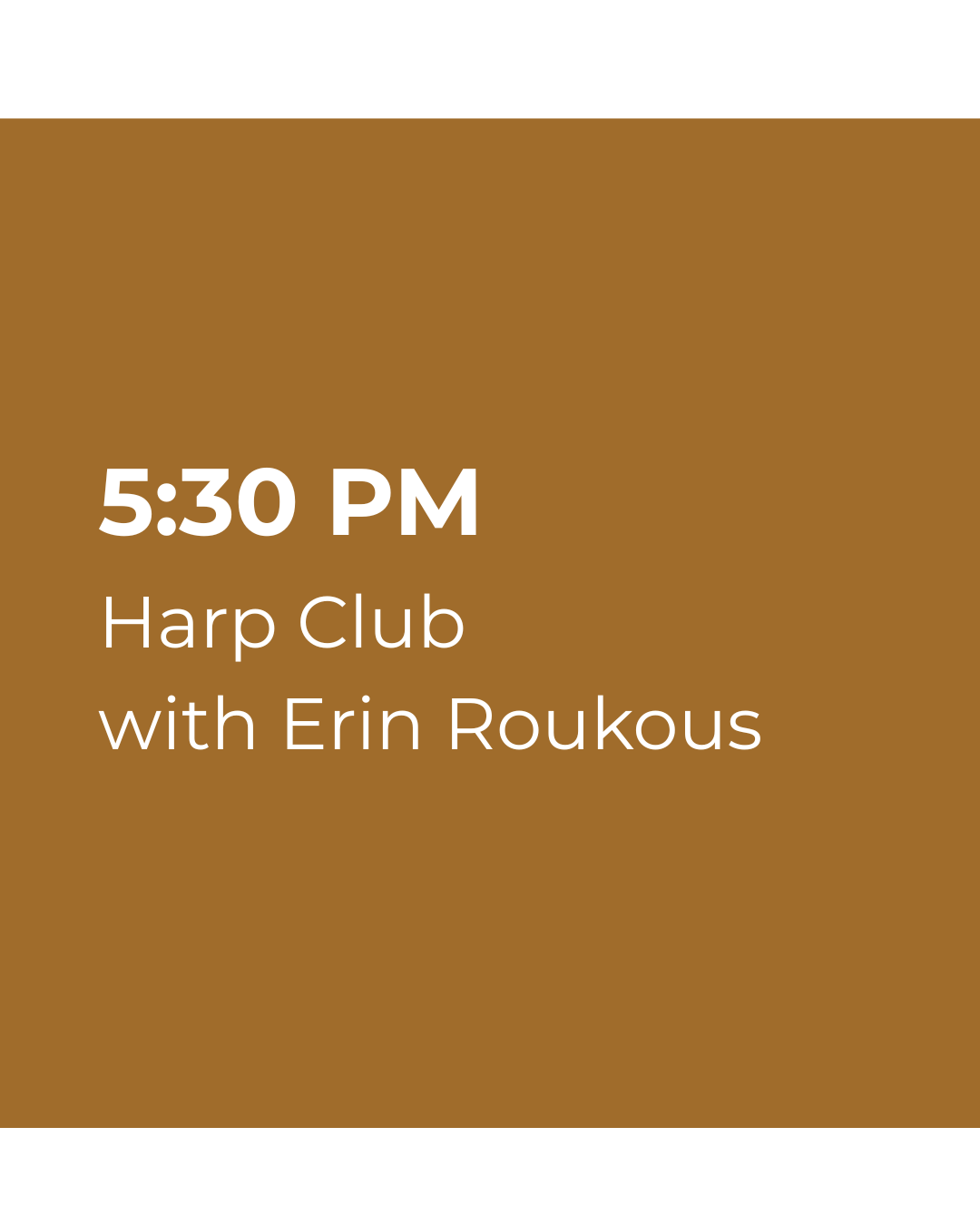 Harp Club with Erin Roukous