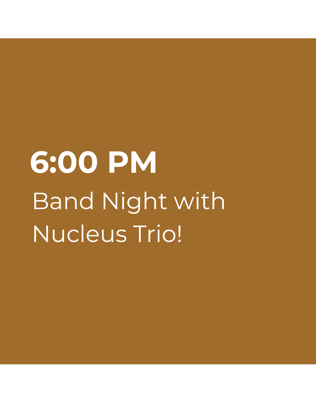 Band Night with Nucleus Trio