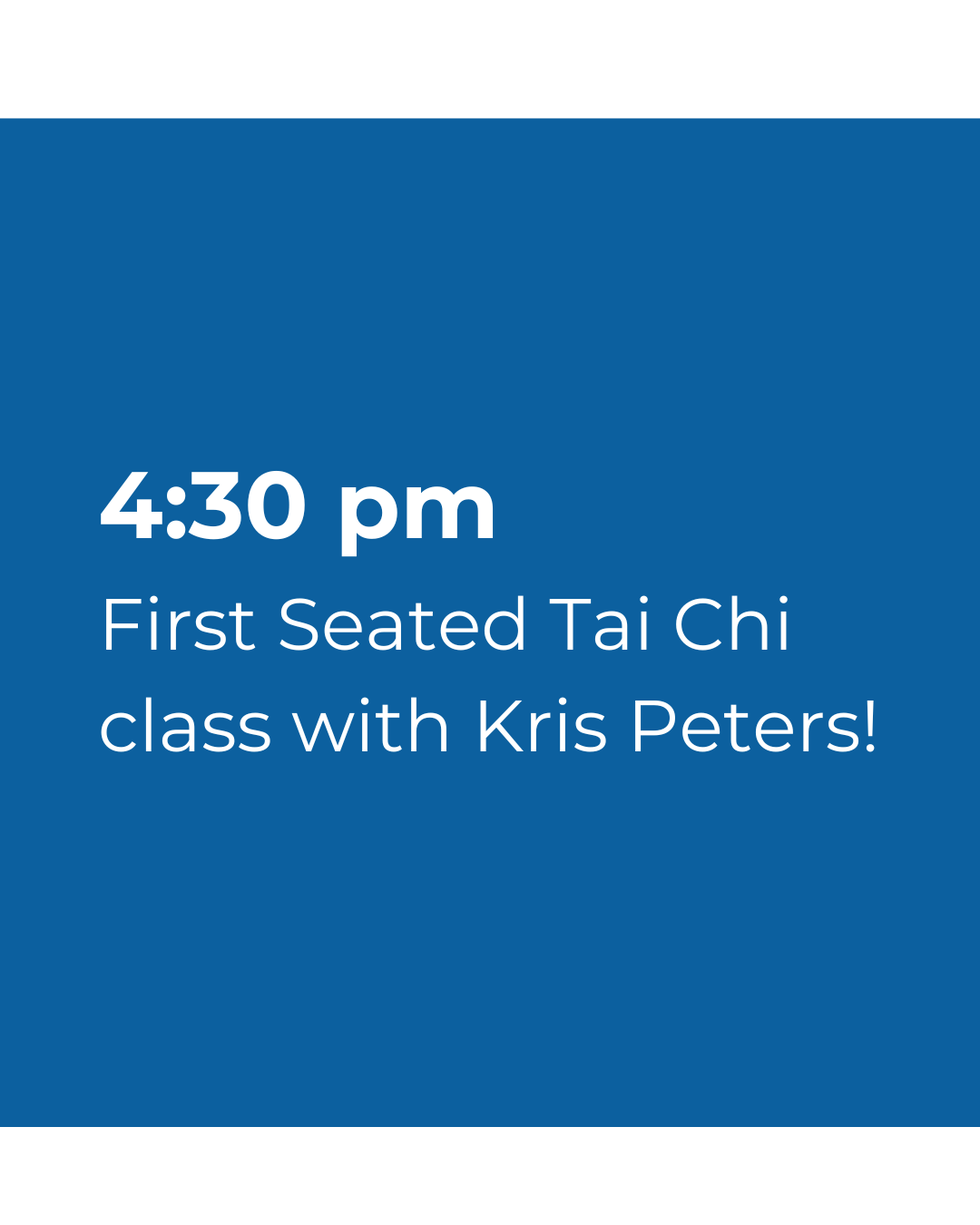 First Seated Tai Chi Qigong Class!