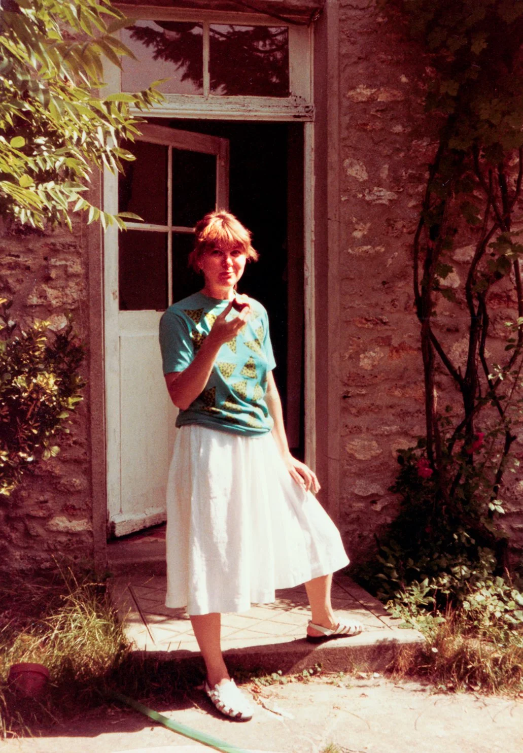_Terry in Front of a Doorway with an Apple FRANCE 1984.jpg