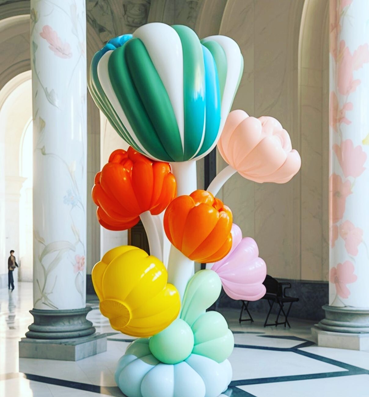 Inflatable flower sculpture by @anchorball