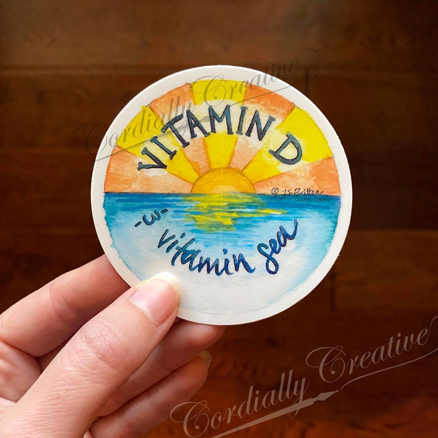 Who needs more vitamins in their life?! 🙋&zwj;♀️ New stickers just in time for this warmer, summer weather! ☀️🖌💦
Now available in our online shop {link in profile} 
.
.
.
.
.
.
.
.
.
.
.
.
#vitamind #vitamindtherapy #vitaminsea #vitaminsea🌊☀️ #vi