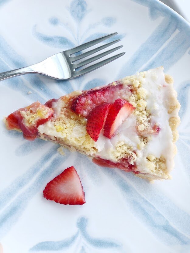 Strawberry Jam Shortbread Tart with Lemon Glaze — Inspire Island