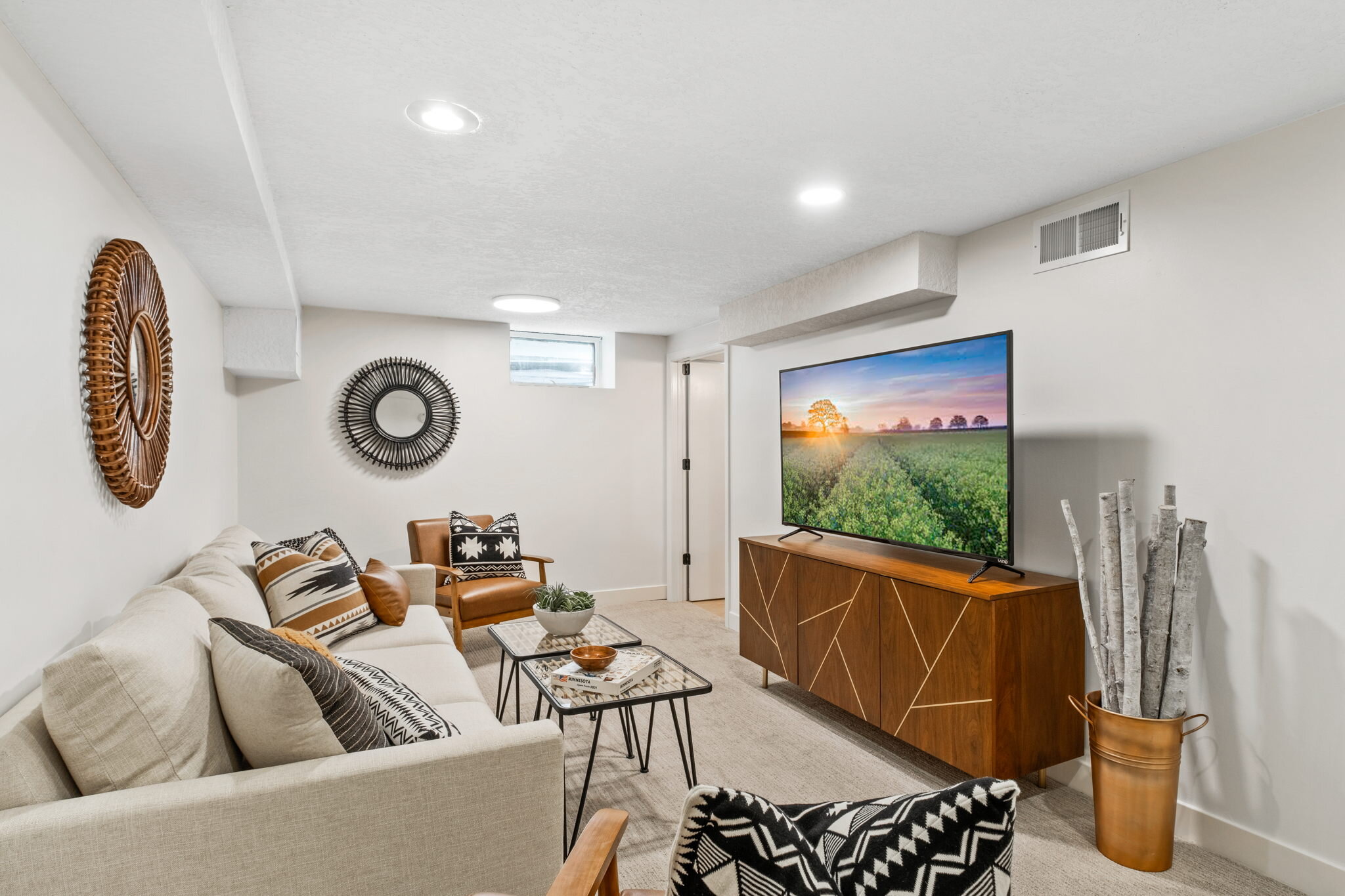 St. Louis Park Minnesota New Home Remodel and Design Basement Living Room