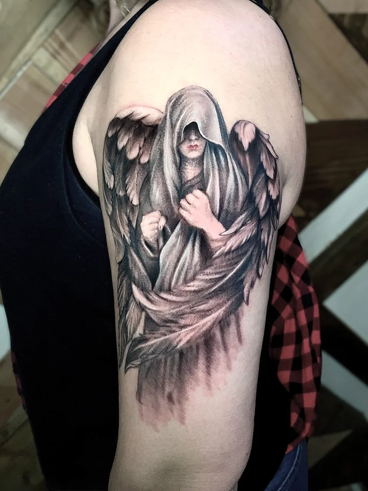 Black and Gray Tattoo by Saul Gutierrez