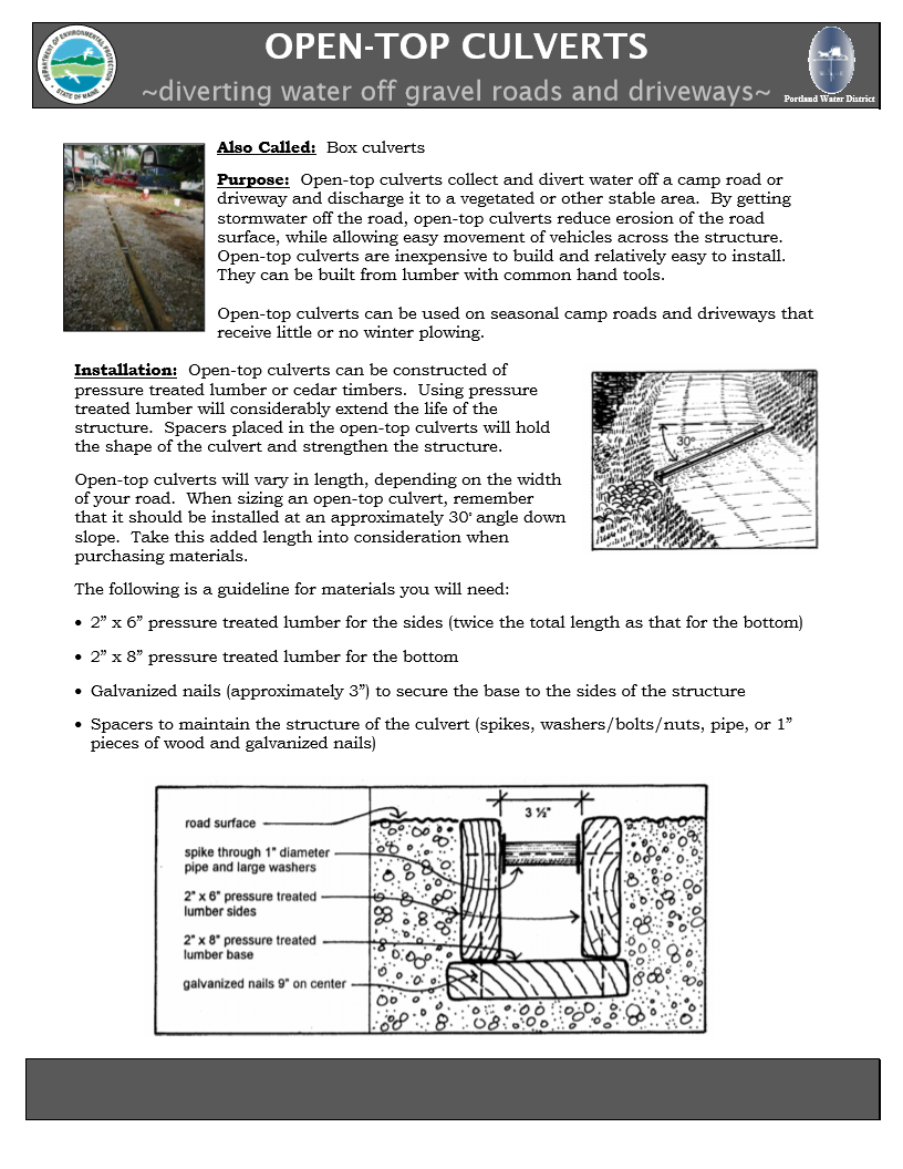 Rubber Razors and Open Top Culverts — Friends of Lake Winnecook