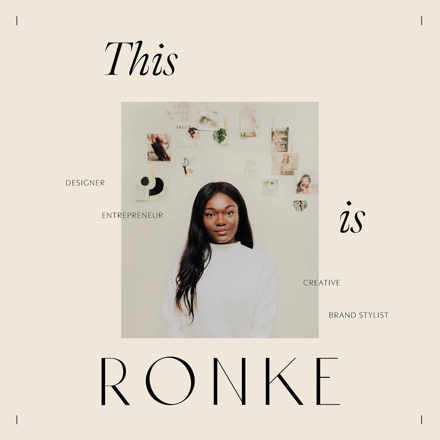 Meet Ronke, the first feature of our series dedicated to recognizing and celebrating Black History Month. 

Follow along for the rest of February as we introduce an influential Black creative that has inspired us with and beyond their work. 

Apart f