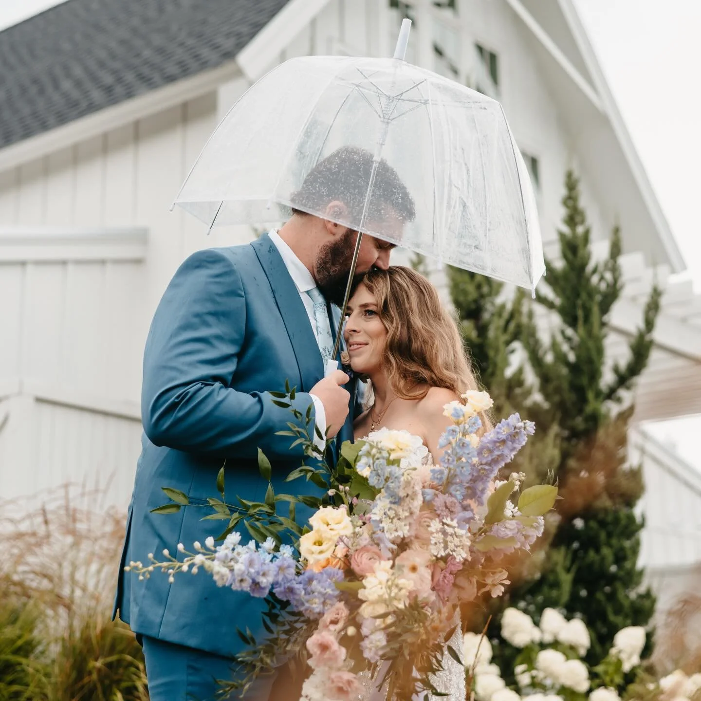 Rain rain please don&rsquo;t go away, we loved you on Brittany and Brian&rsquo;s wedding day 🤍✨