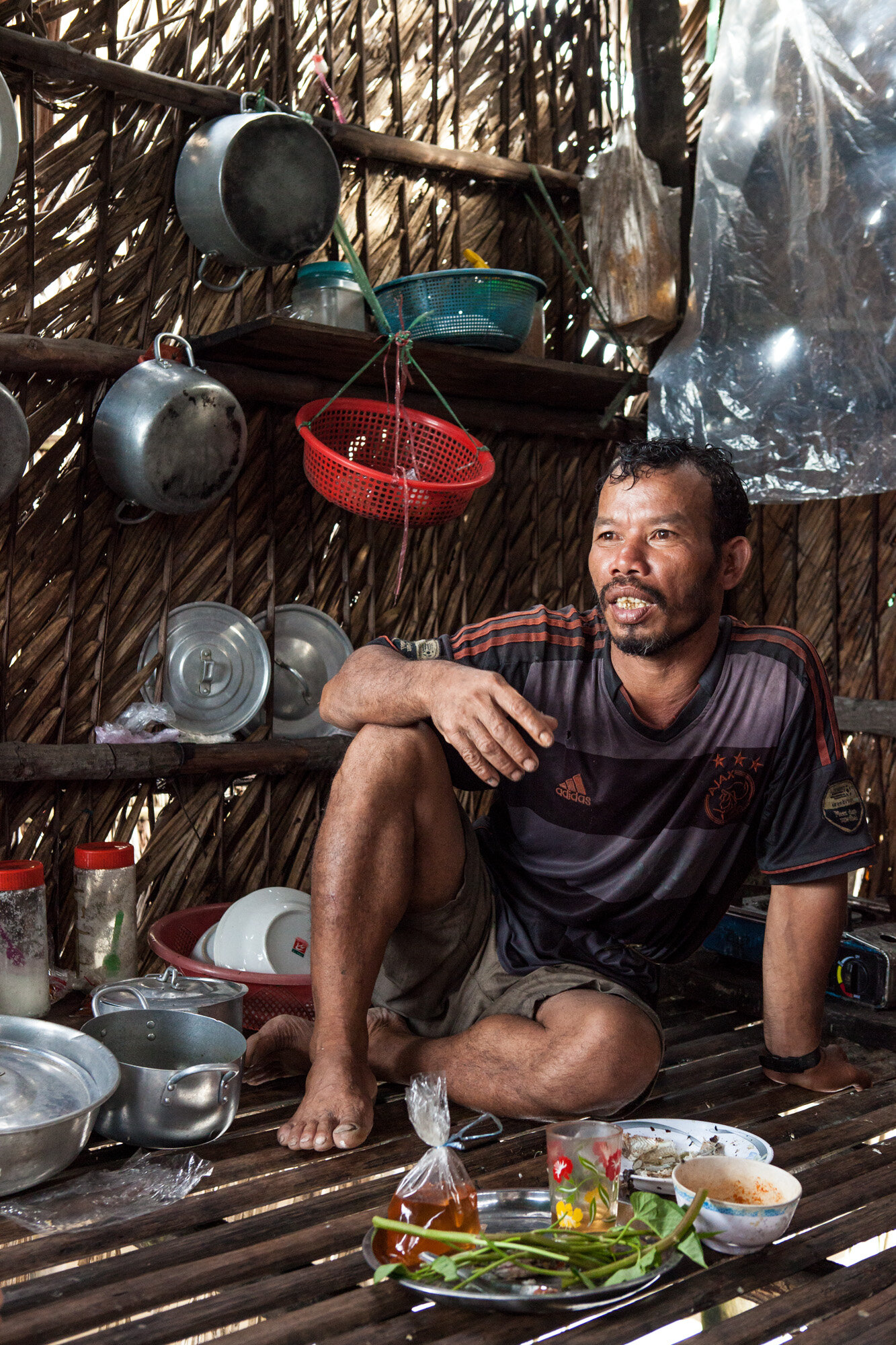  Fisherman Som Chhorn, age 45, says that just four years ago his family could pull in 20 kilograms after a day of fishing. A good day now is lucky to net him five kilograms.   ”Before, I spent less on petrol and caught a lot of fish; now I spend a lo