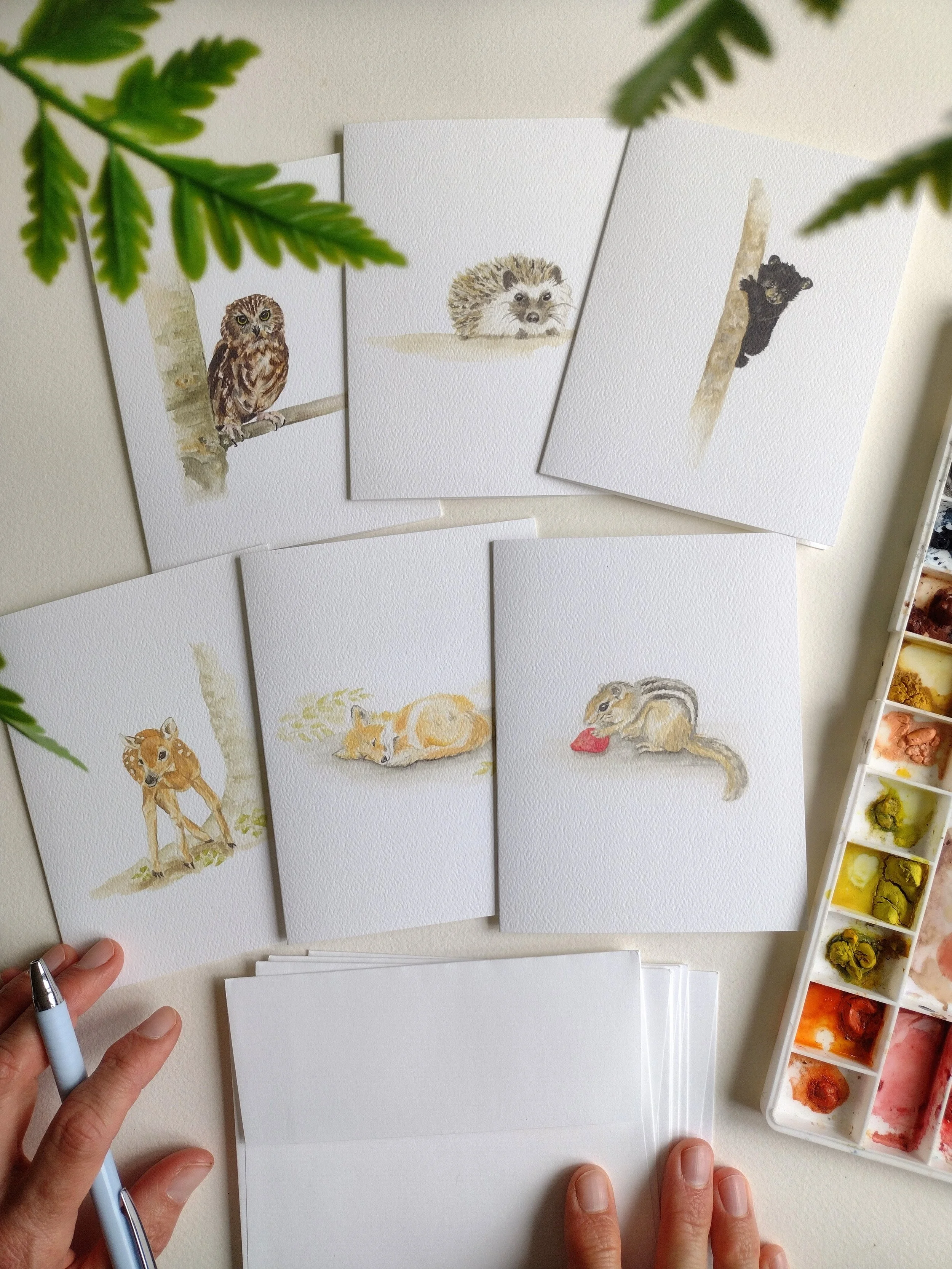 Woodland Fold-over Cards