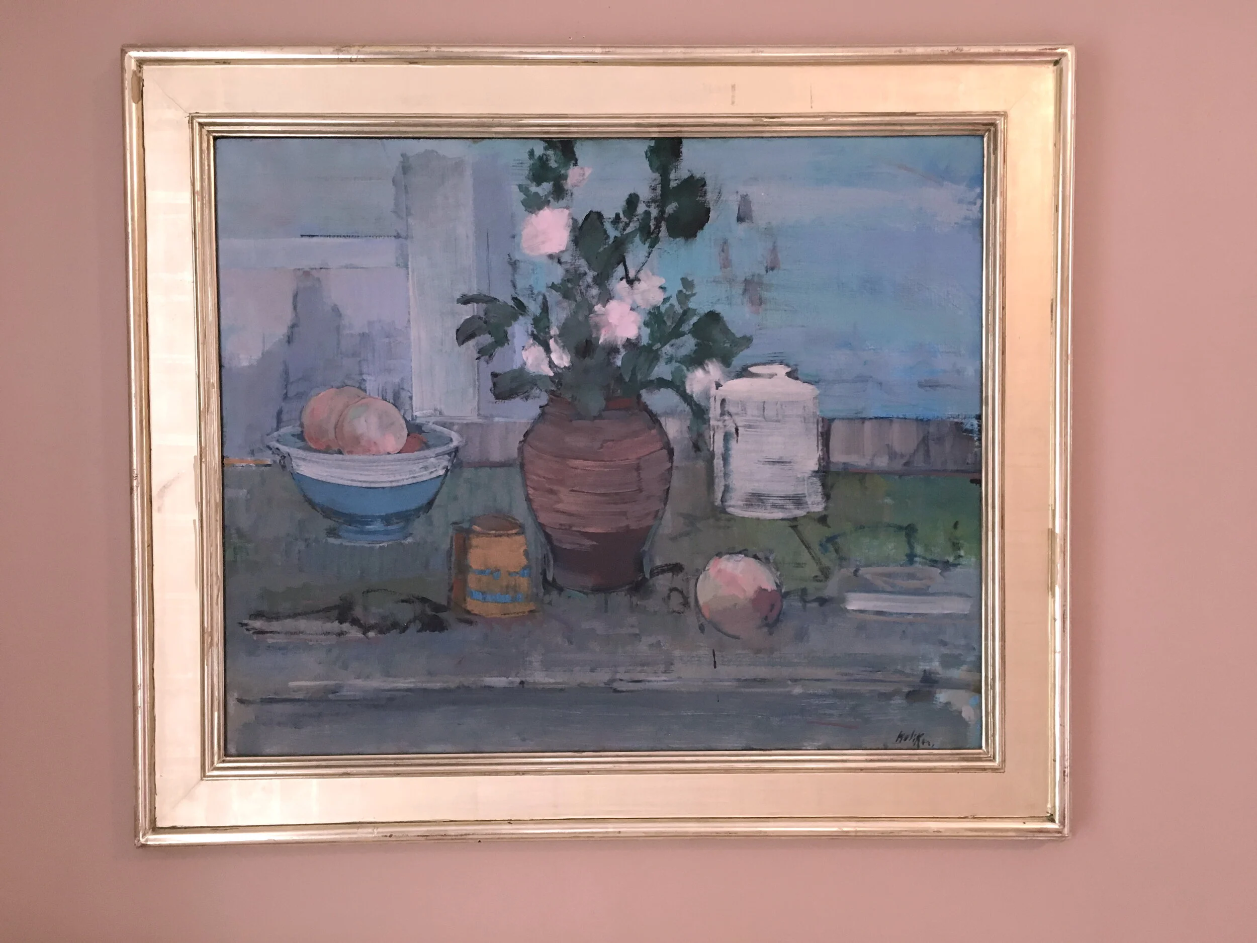 Heliker Still Life Pink Roses in frame.JPG