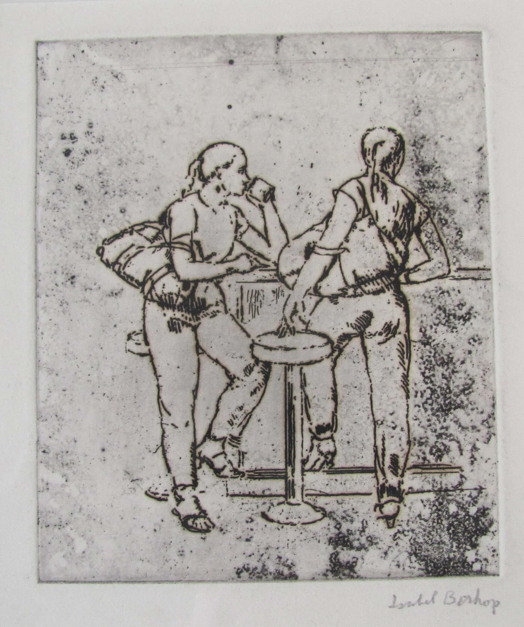 Isabel Bishop:  Study for Girls at Counter