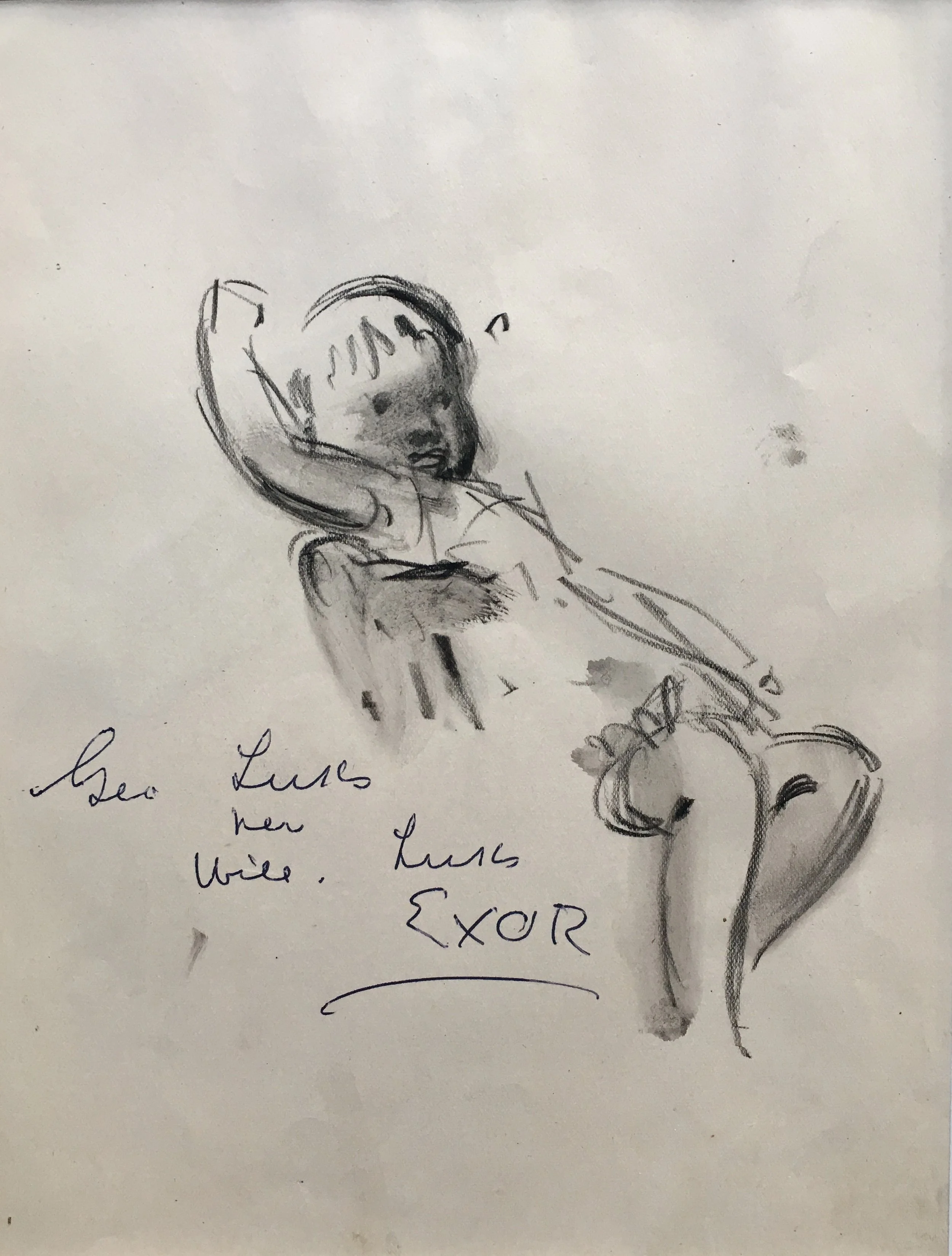 George Luks:  Sketch of a Baby  (double sided)