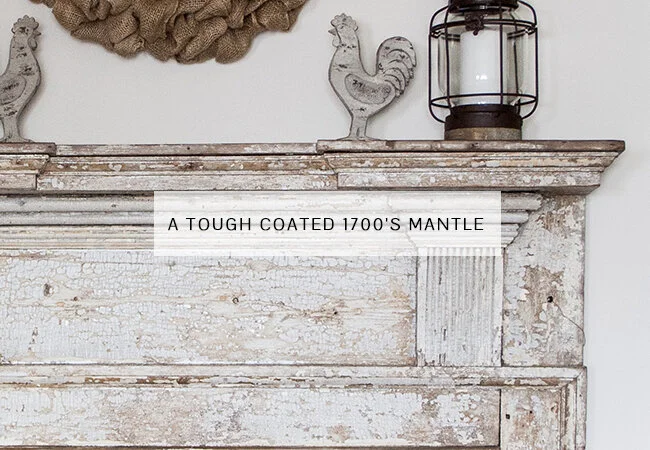 A Tough Coated 1700's Fireplace Mantle