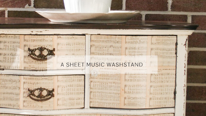 A Sheet Music Washstand