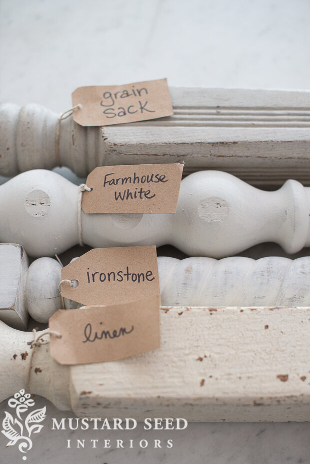 Grain Sack, Farmhouse White, Ironstone and Linen by Miss Mustard Seed’s Milk Paint