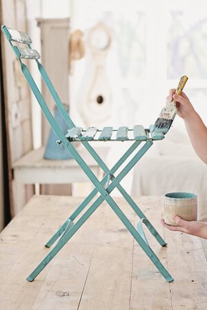 Kitchen Scale Milk Paint on a bistro chair