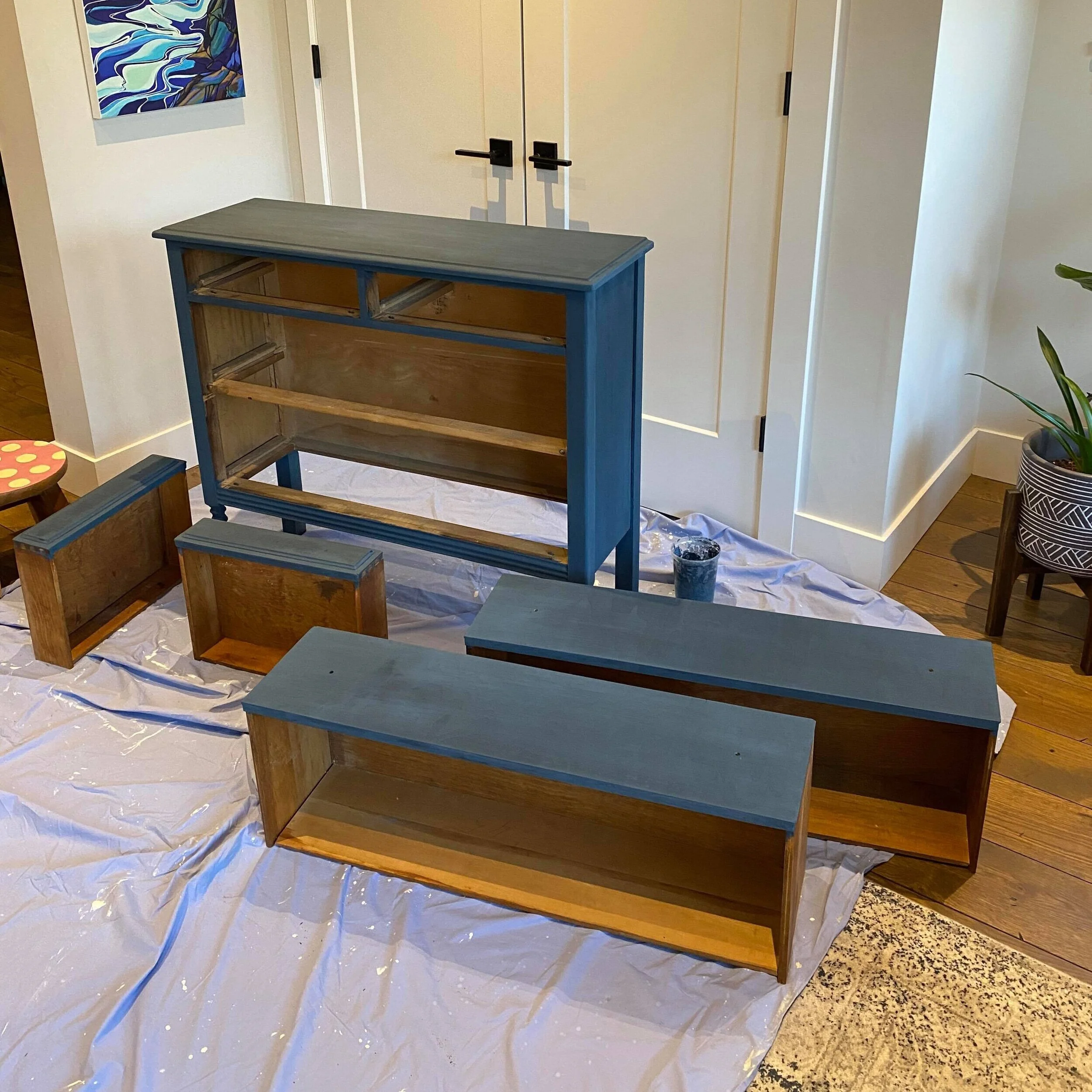 A vintage dresser painted in Artissimo by Miss Mustard Seed’s® Milk Paint