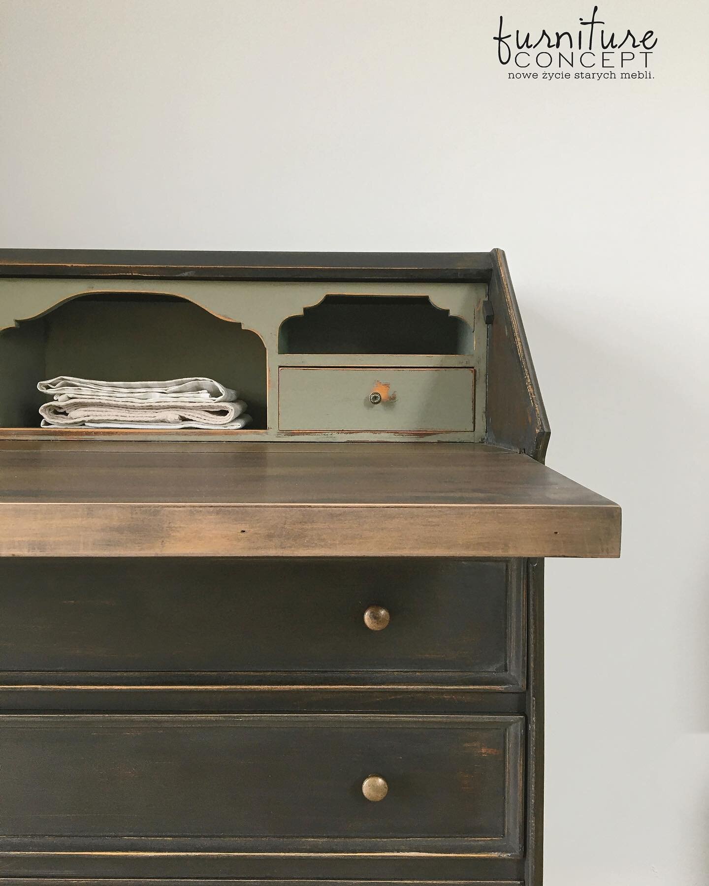 Typewriter secretary with a green interior! @furniture_concept found the perfect way to add a bit of subtle color to this piece. 

Shop or find a retailer at the link in our bio! 

#mmsmilkpaint #milkpaint #mmsmp #paintedfurniture #homedecor #missmus