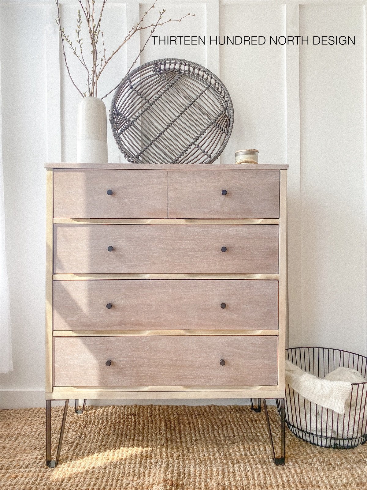 Whitewashing And Updating A Midcentury Dresser Miss Mustard