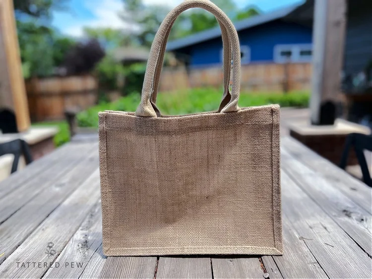 How To Stencil A Burlap Bag With Miss Mustard Seed’s® MilkPaint™ — Miss