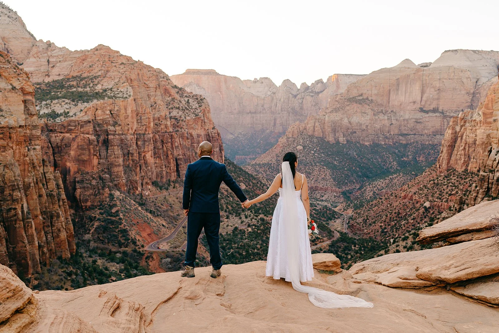 wedding at Zion Overlook