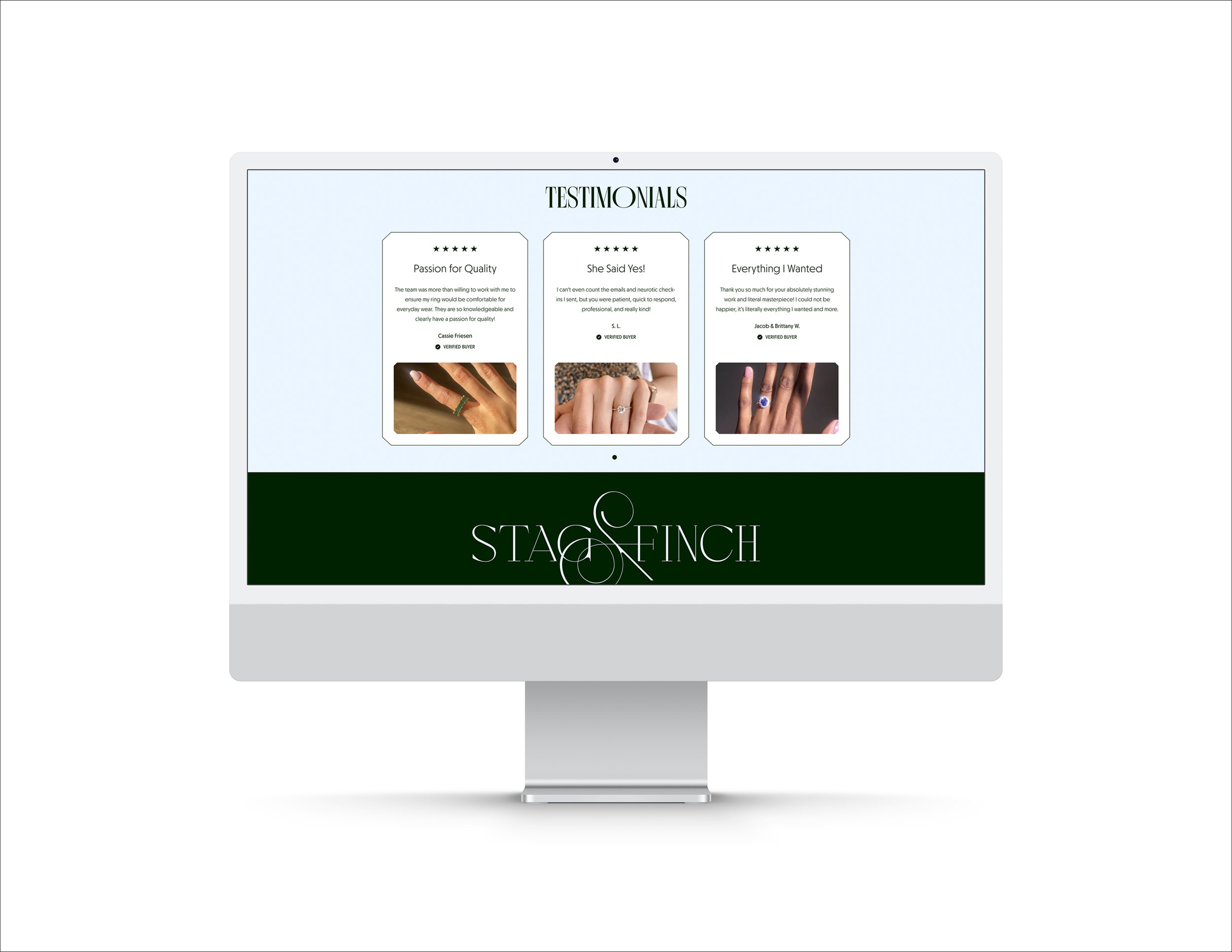 2/6
Client: Stag & Finch • Contracted by Capari • My Role: Web Designer/Branding • Development: Capari
stagandfinch.com
