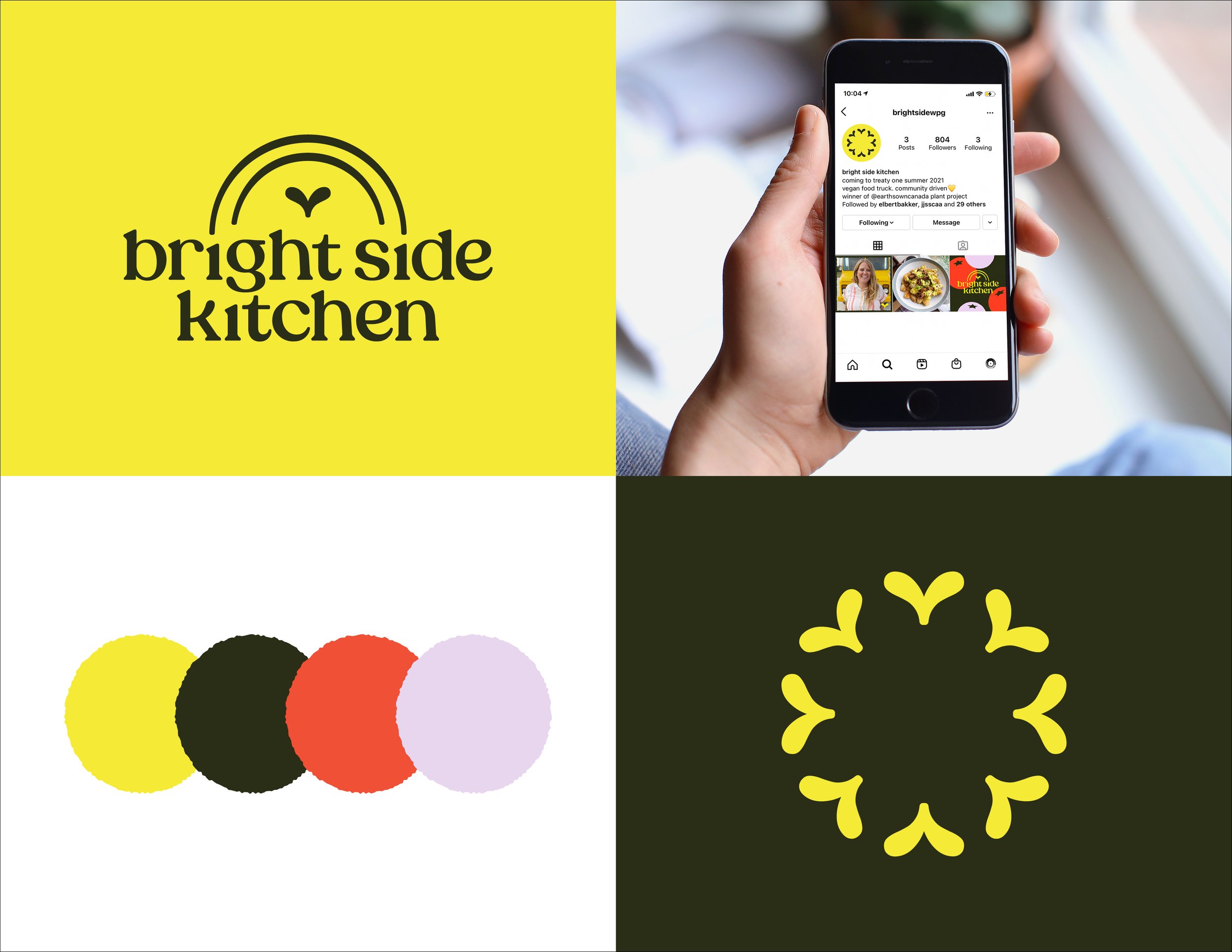 3/11
Client: Bright Side Kitchen • Freelance • My Role: Lead Designer, Art Director
A vegan food truck coming to Winnipeg in 2022. Kirstie is passionate about bringing community together with food. Just wait till you see the truck!
