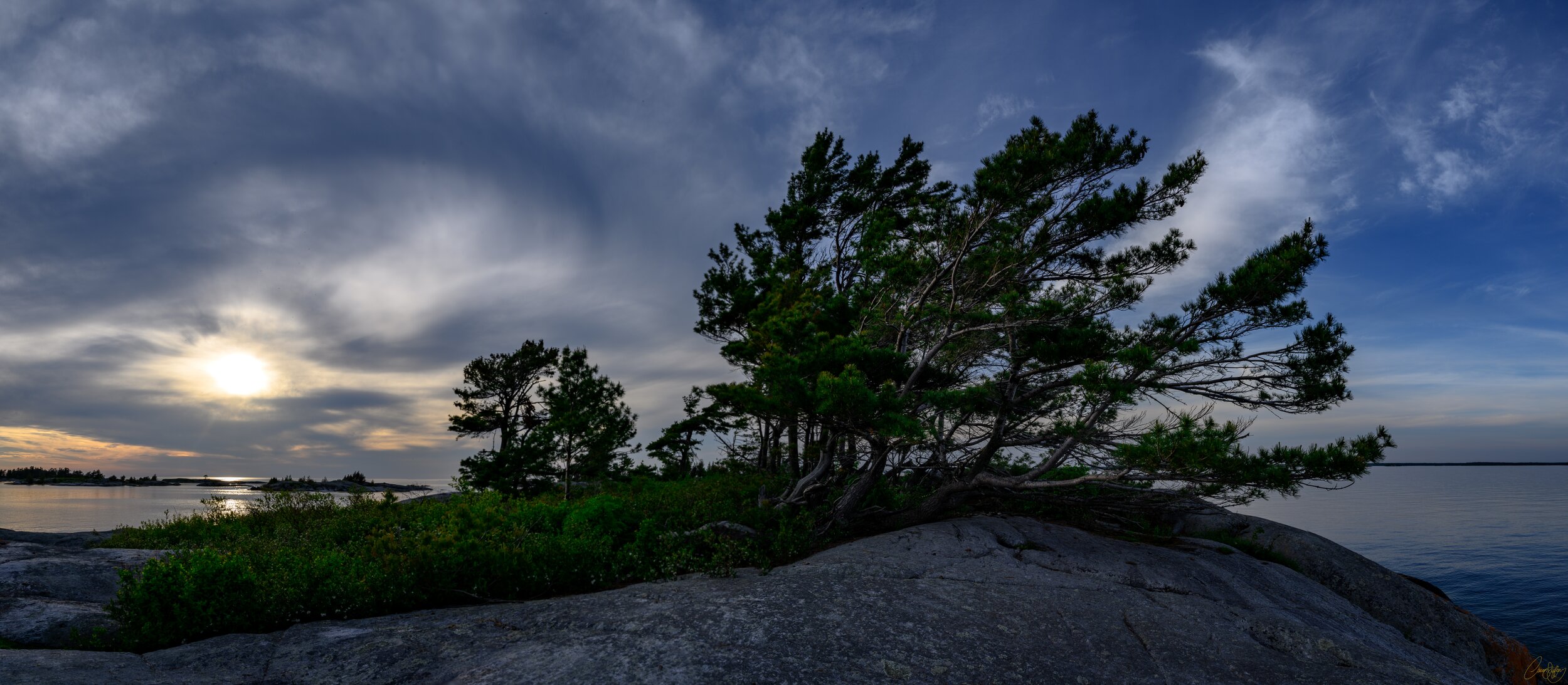 Umbrella Islands - Windswept Sunset Panorama- test.jpg