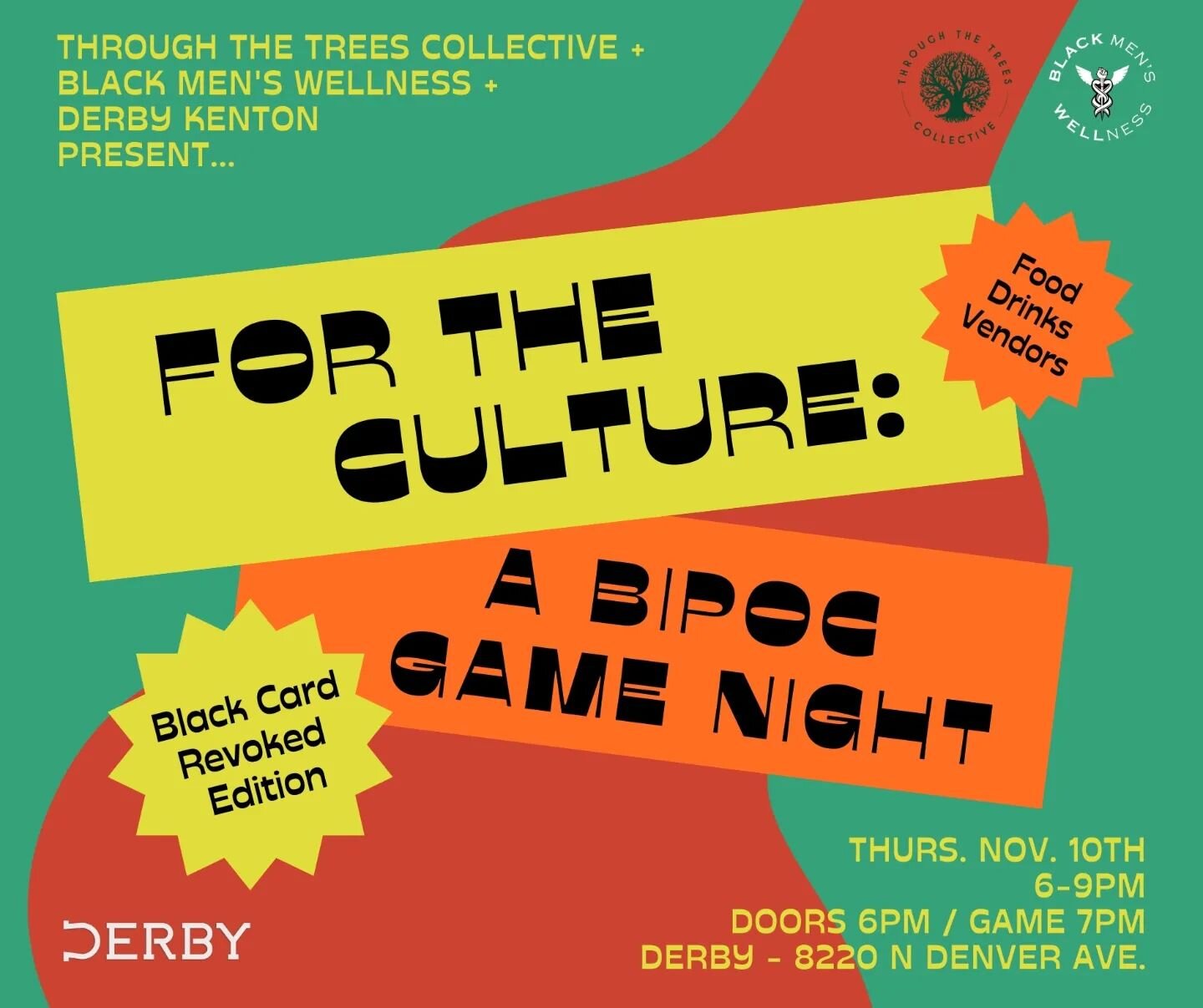 2 WEEKS FROM TODAY!

On Thursday, Nov. 10th come show up and show out at &ldquo;For the Culture: A BIPOC Game Night&rdquo; &ndash; Black Card Revoked Edition! (FREE)

✨️ This Event is presented by @throughthetreescollective @blackmenswellnesspdx and