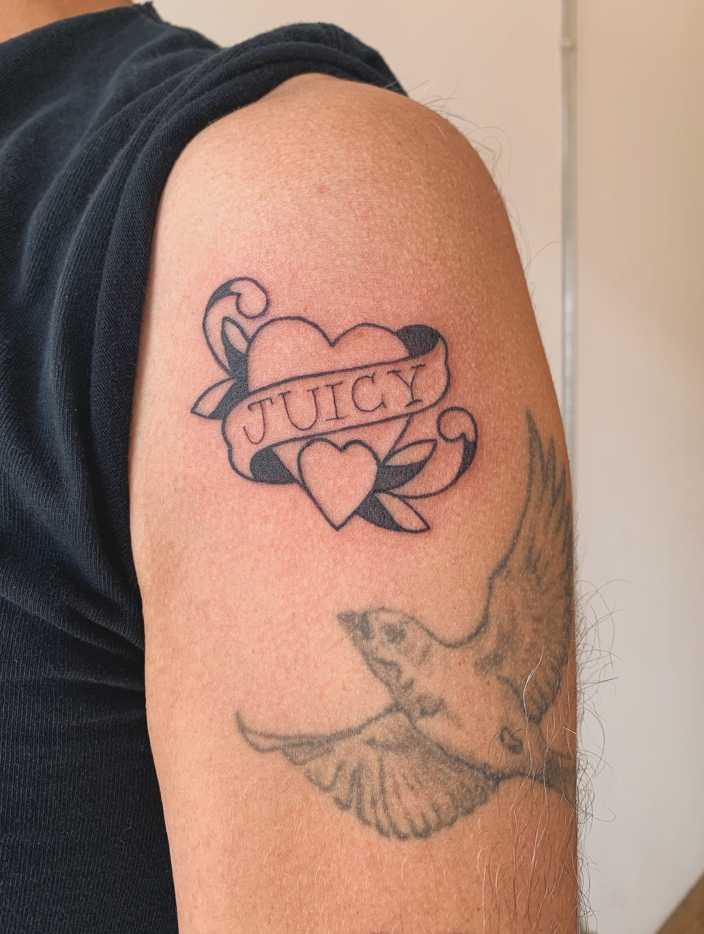 in my traddy daddy era 
&bull; tattooing flash by @leeroypostmantattoos as a fundraiser for @laxyipyouth ! &bull;

done at @ranchhousetattoos
