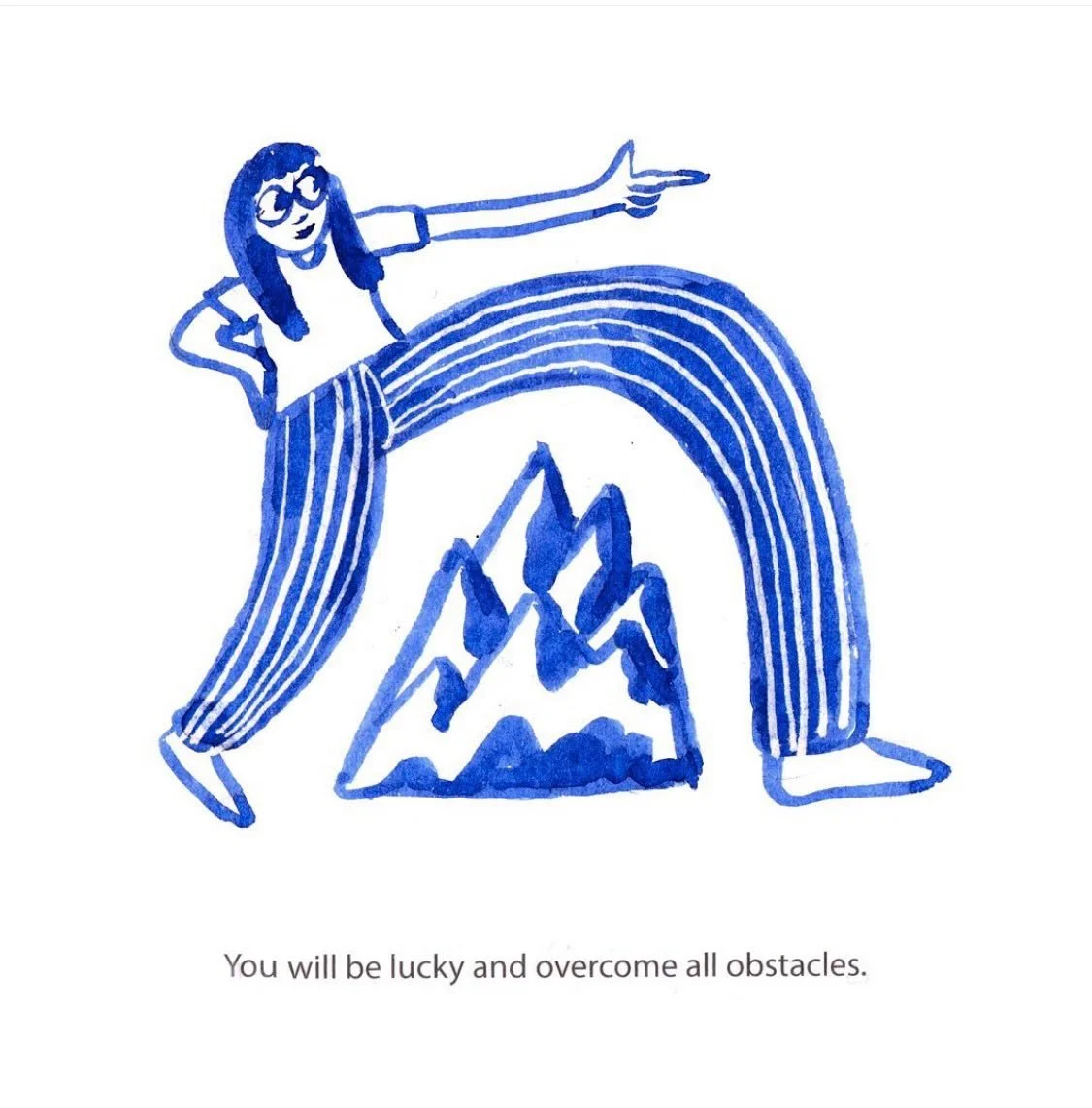 MOUNTAIN &ndash; One of thousands of my projects ideas: illustration of fortune cookies messages. Sometimes I just don&rsquo;t know what a cookie wants to tell me, for a better understanding it helps me to visualise sayings. I dropped this idea after