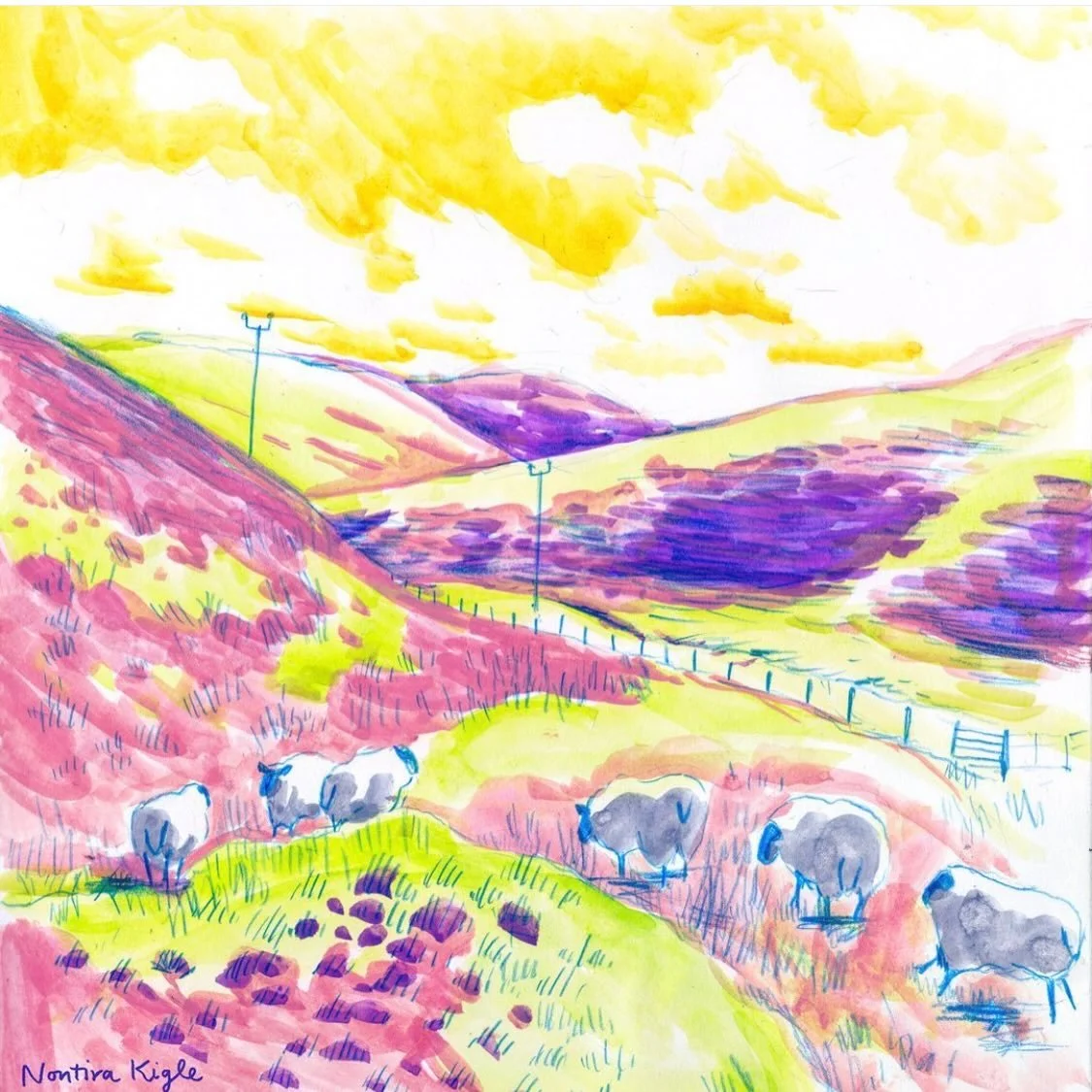LIGHT &ndash; a sketch from my mapcrunch days. Experimenting with colors and creating LIGHT! 
 
&bdquo;repostyourart&ldquo; challenge by&nbsp;@byjessicaelena 

#repostyourart #repostyourart26 #repostyourart26day9